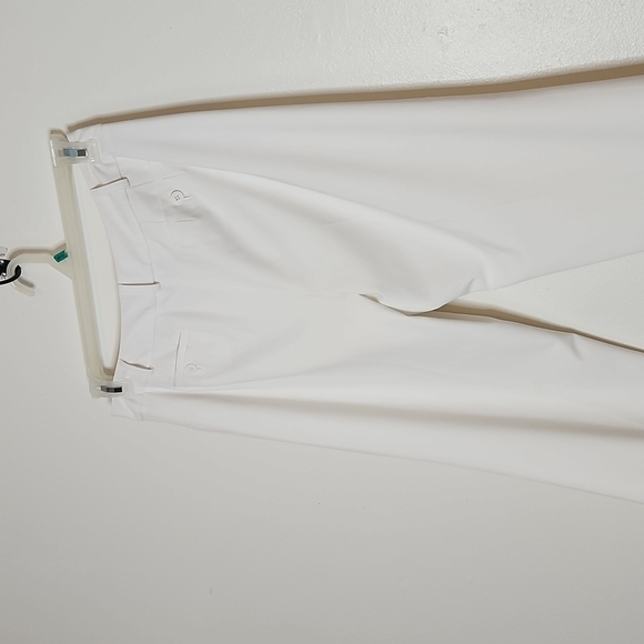 NEW Talbots Cotton Straight Leg Pants Classic Crop Split Hem Preppy Summer Chic - Picture 8 of 13